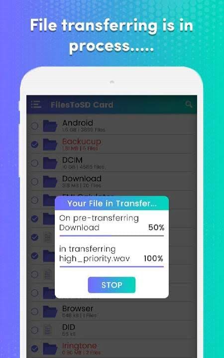 Transfer phone to SD Card – FilesToSd Card screenshot 1