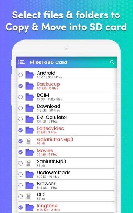 Transfer phone to SD Card – FilesToSd Card screenshot 3