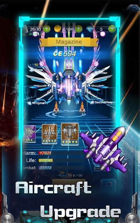 Galaxy War: Plane Attack Games screenshot 2
