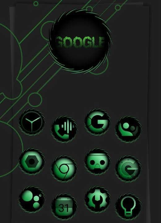 Black Army Emerald - Icon Pack - Fresh dashboard screenshot 2