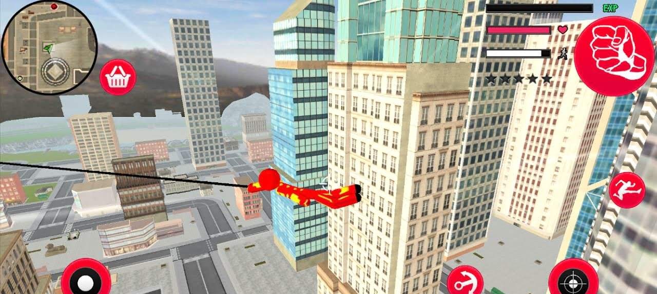 Iron Stickman Rope Hero War Gangstar OffRoad gameplay screenshot 2