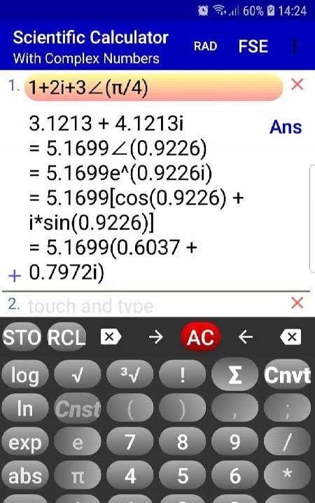 Complex Number Calculator | Polar Complex Calc screenshot 2