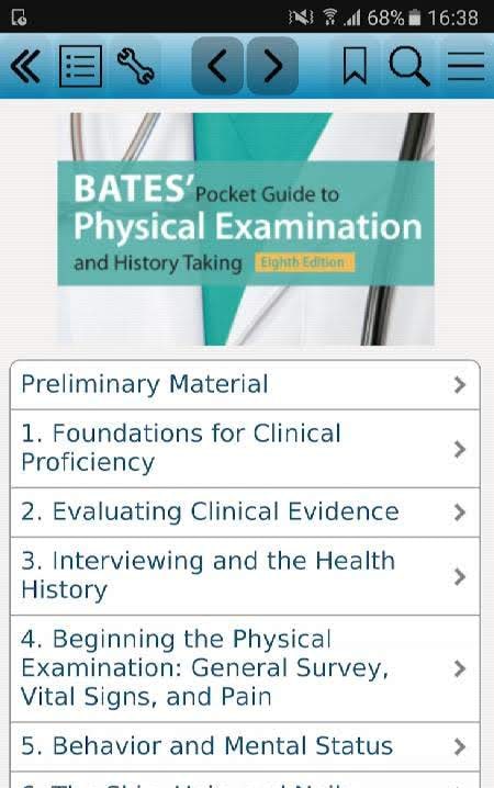 Physical Examination & History Taking 8e interface overview