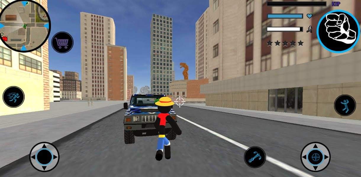 Stickman Rope Hero - Pirate Fight screenshot 3