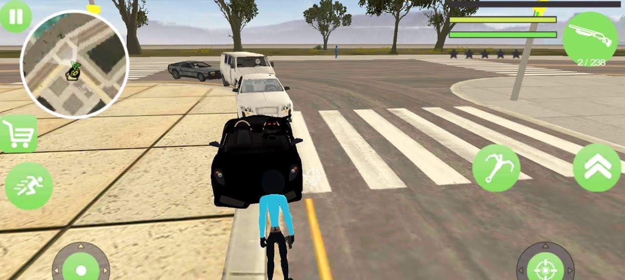Police Stickman Rope Hero Gangstar Crime Mafia gameplay screenshot 2
