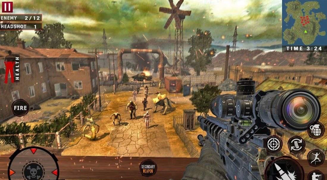 Zombie Target Dead Trigger gameplay screenshot 2