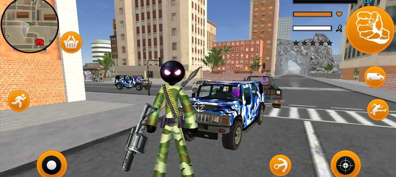 Army Commando Stickman Rope Hero Survival screenshot 1