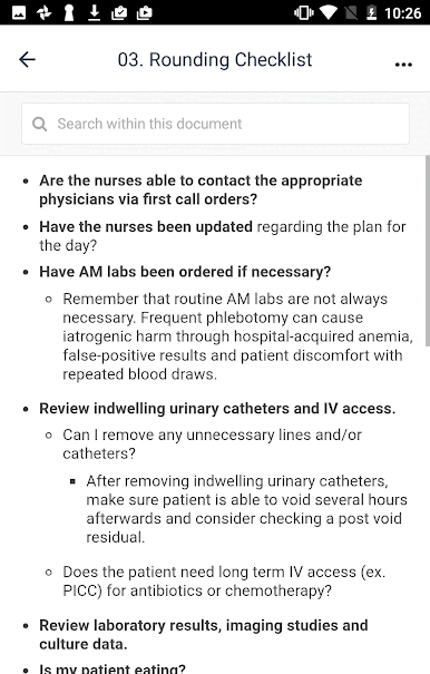 Hospitalist Handbook screenshot 4