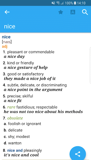 Collins English Dictionary and Thesaurus screenshot 1