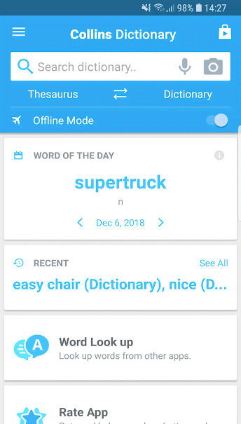 Collins English Dictionary and Thesaurus screenshot 3