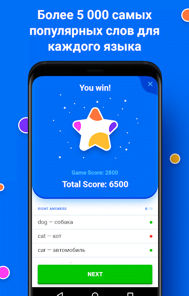 Dictomer. Vocabulary Trainer Quiz game screenshot 3