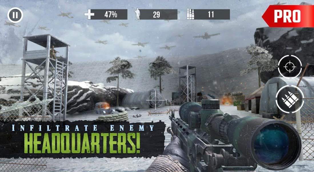 Call of Sniper Pro: World War 2 Sniper Games gameplay screenshot 2