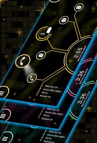 Curve Hi-tech Launcher 2019 - Next Generation Theme screenshot 1