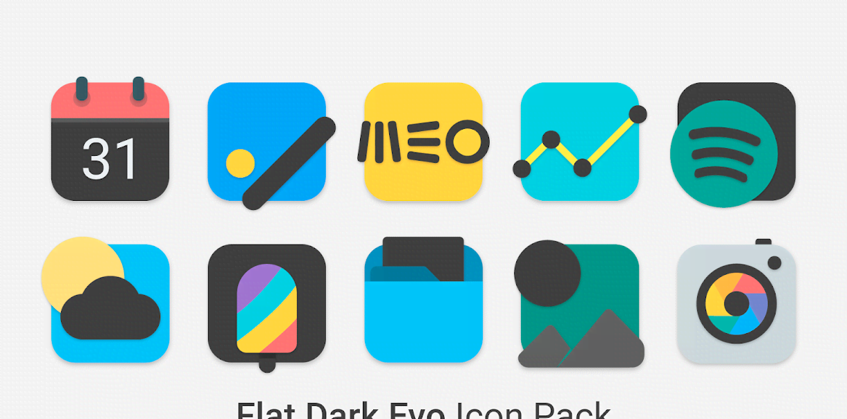 Flat Dark Evo - Icon Pack screenshot 3