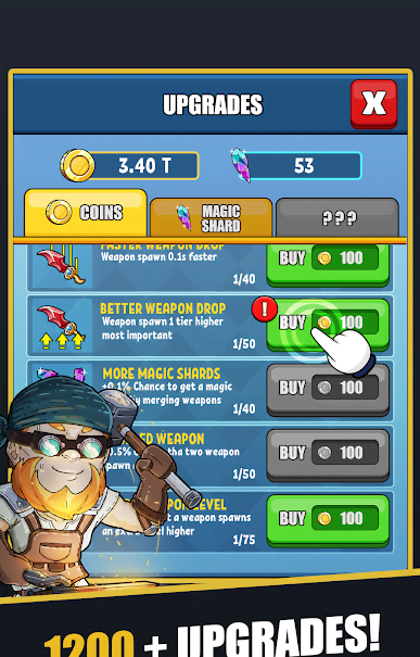 Idle Blacksmith - Merge Forge RPG Tycoon Game screenshot 3