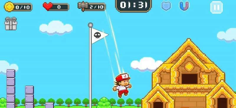 Super Jim Jump - pixel 3d screenshot 1