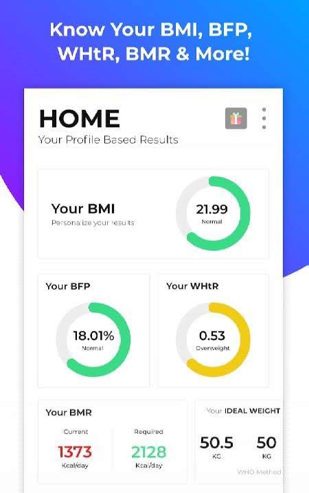 BMI Calculator - Calculate Your BFP & Ideal Weight screenshot 3