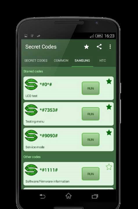 Secret Codes command list
