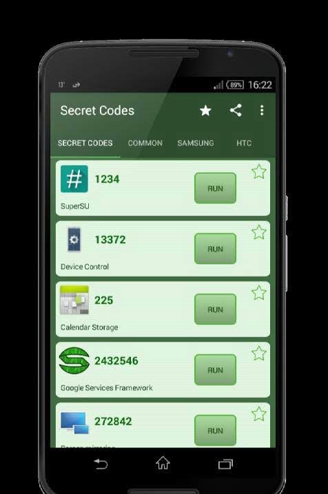 Secret Codes interface preview