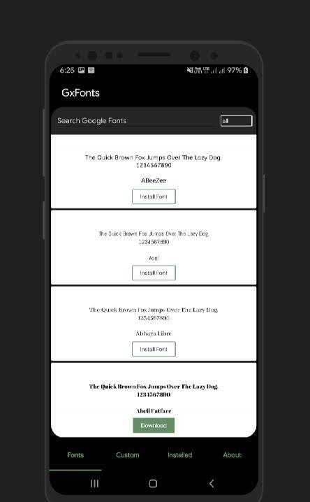 GxFonts - Custom Fonts for Samsung Galaxy screenshot 2