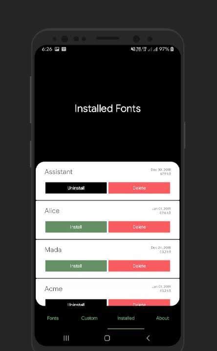 GxFonts - Custom Fonts for Samsung Galaxy screenshot 4