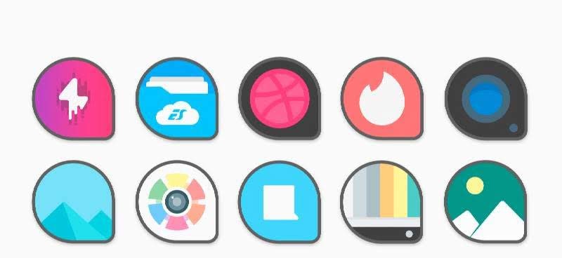 Flat TearDrop - Icon Pack screenshot 2