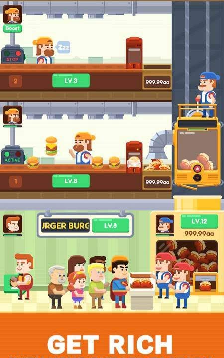 Idle Burger Factory - Tycoon Empire Game gameplay screenshot 2