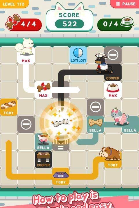 Drag My Puppy: Brain Puzzle gameplay screenshot 1