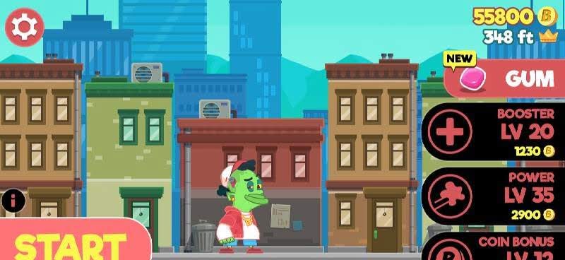 Gum Fly - Feed the Hungry Zombie! gameplay image 2