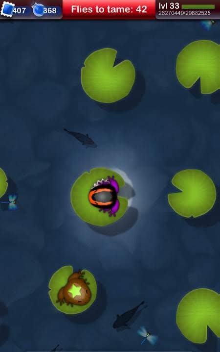 Displaying the frog collection in Pocket Frogs