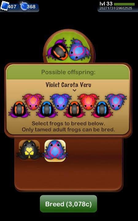Customizing the frog habitat in Pocket Frogs