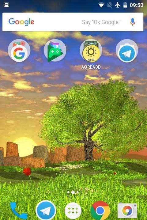 Nature Tree Milky Way live wallpaper screenshot 2