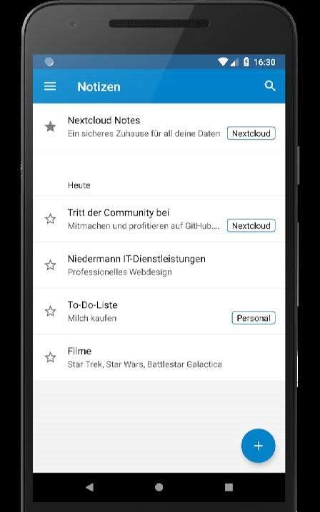 Nextcloud Notes screenshot 1