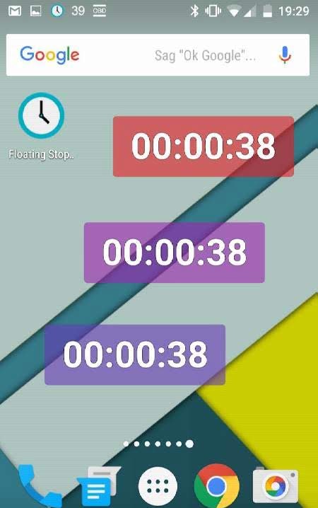 Floating Stopwatch, free multitasking timer screenshot 2