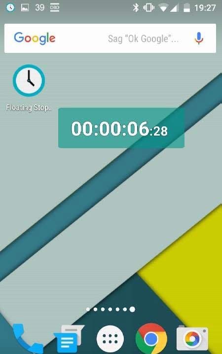 Floating Stopwatch, free multitasking timer screenshot 1