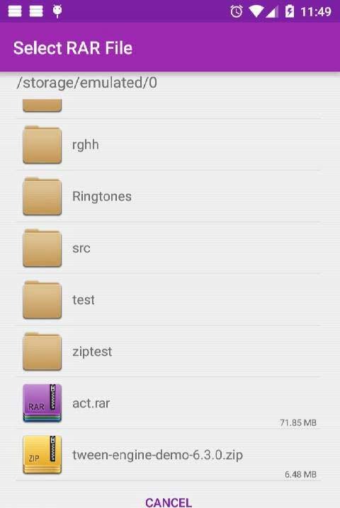 Simple Unrar app screenshot 4