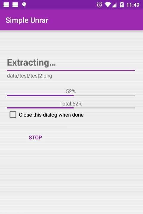 Simple Unrar app screenshot 2