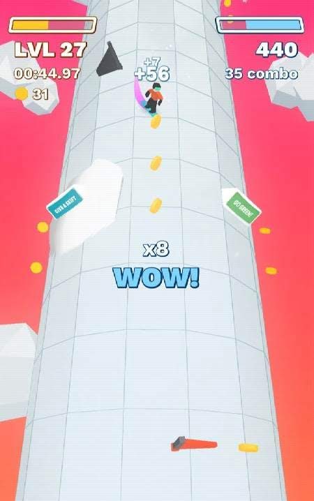 Chilly Slide: A Geometry Slalom Winter Games Saga gameplay preview 2