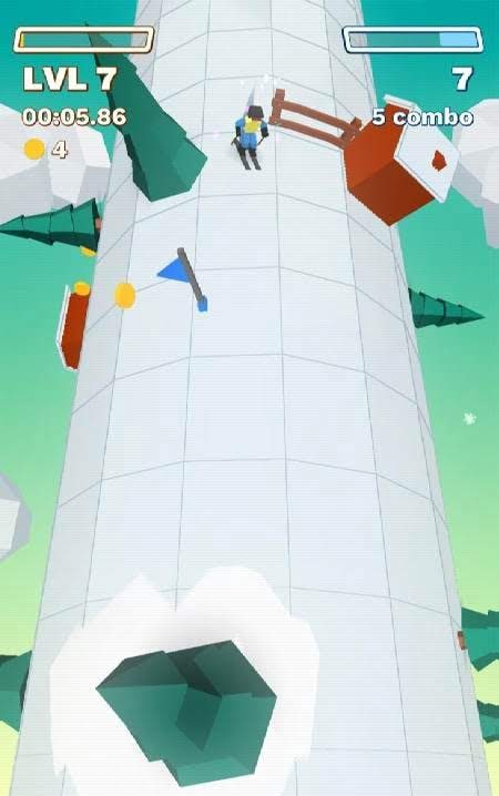 Chilly Slide: A Geometry Slalom Winter Games Saga gameplay preview 1