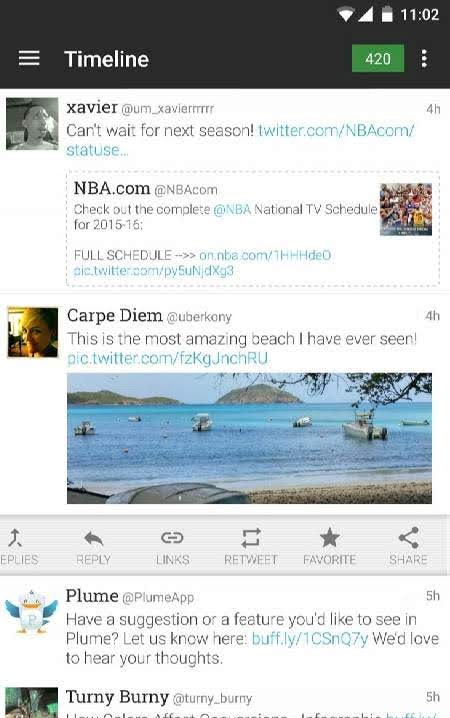 Plume for Twitter screenshot 2
