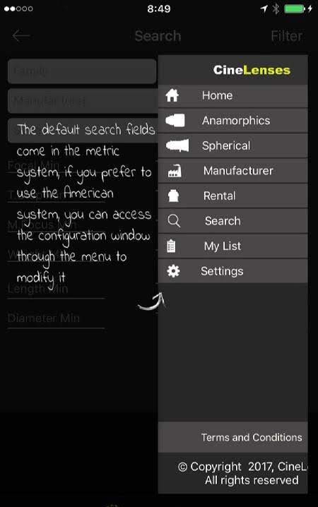 CineLenses screenshot 2