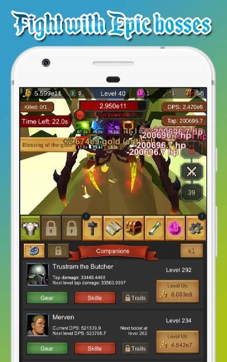 Tap Adventures - an idle clicker game screenshot 1