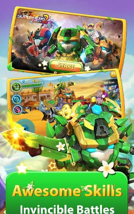 Superhero Fruit 2: Robot Fighting - Future War screenshot 2