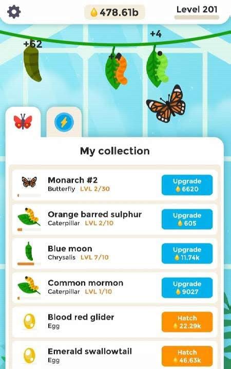 Butterfly Idle gameplay screenshot 2