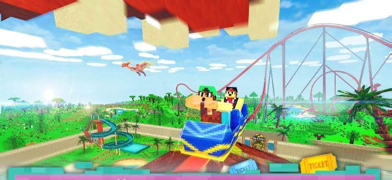 Dino Theme Park Craft: Ride Dinosaur Rollercoaster gameplay screenshot 3