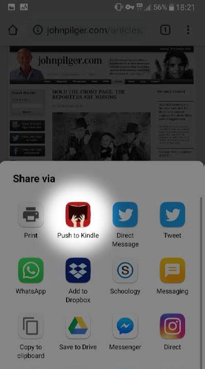 Push to Kindle screenshot 3