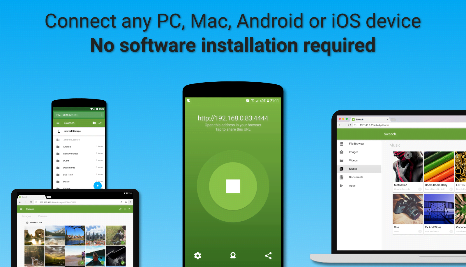 Sweech - Wifi File Transfer screenshot 4