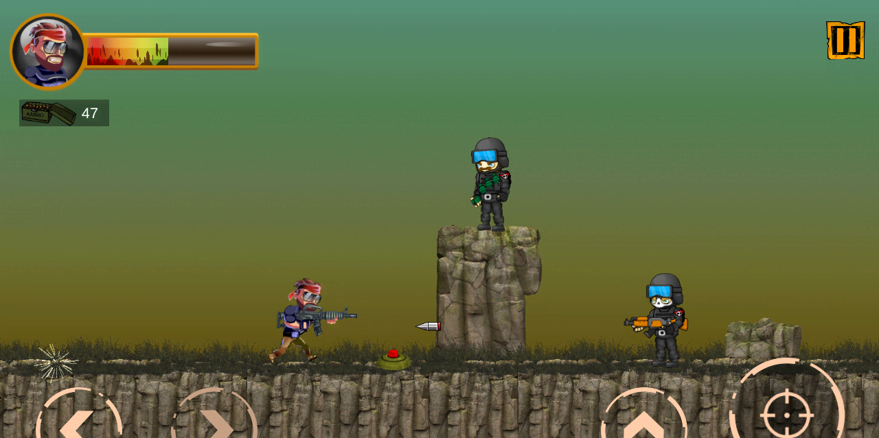 Metal Strike: Shooting Soldiers 2D gameplay screenshot 1