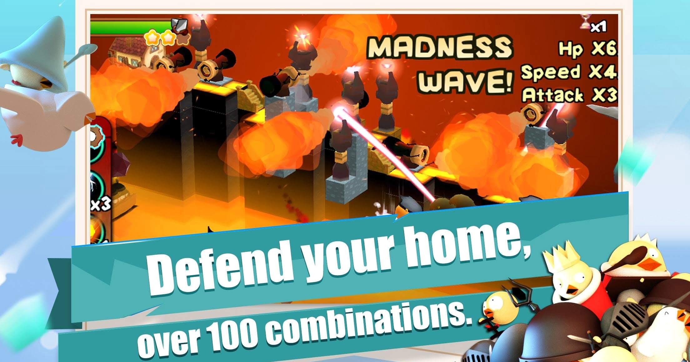 3D TD: Chicka Invasion - 3D Tower Defense! screenshot 3