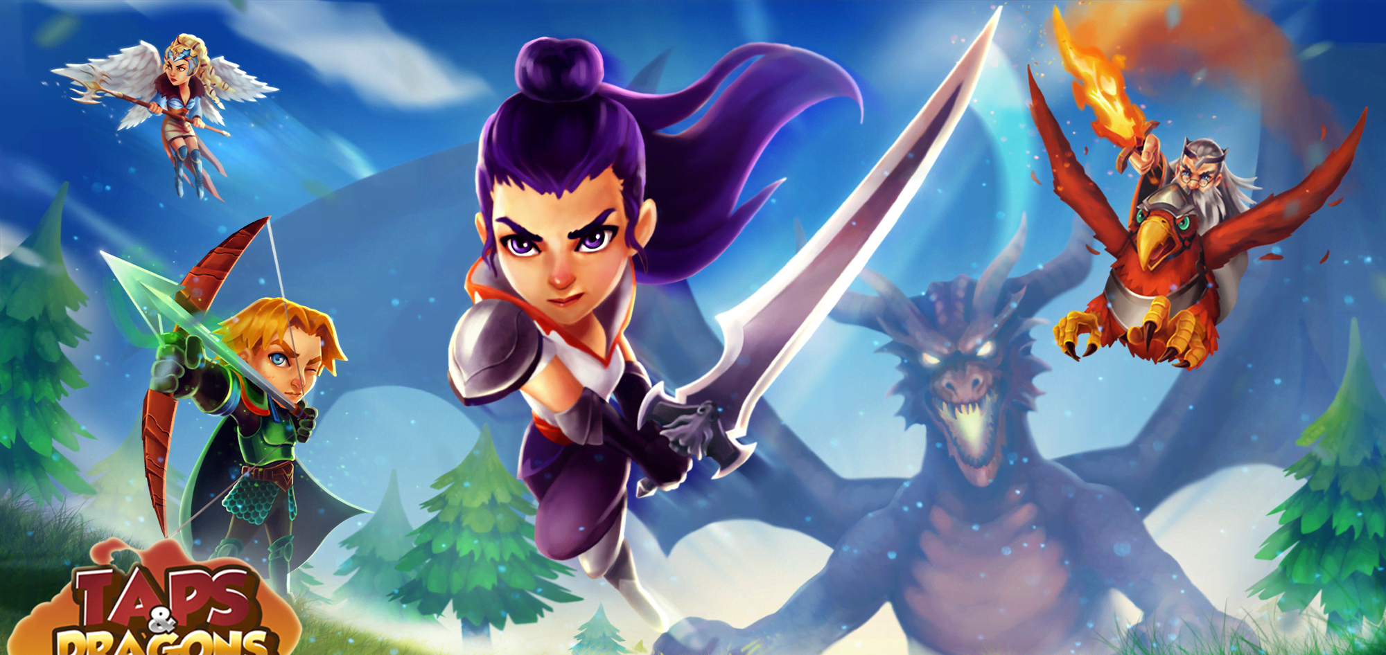 Taps Dragons - Clicker Heroes Fantasy Idle RPG gameplay screenshot 1